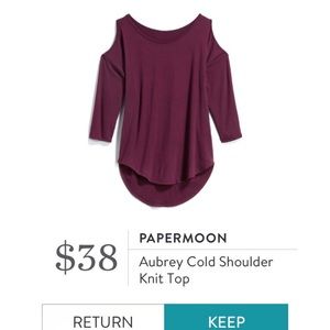 🛍 OLIVE GREEN Stitch Fix Cold Shoulder Top (M)